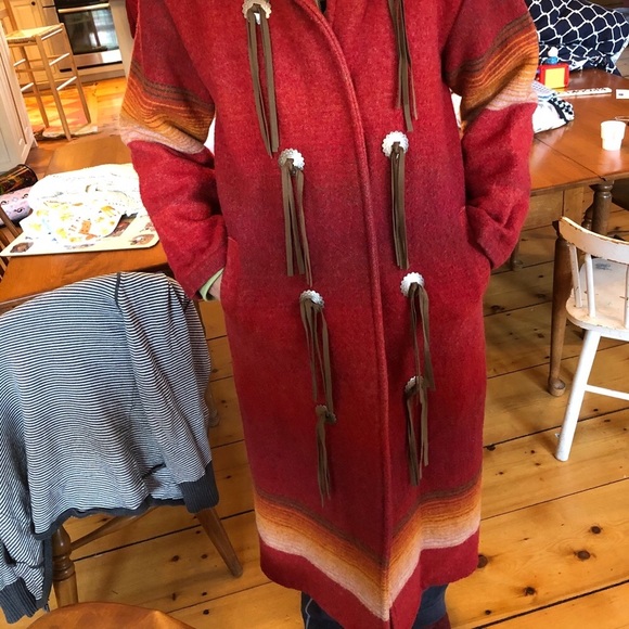 Vintage Woolrich/ Pendleton Southwestern Native Blanket Coat - Picture 2 of 3